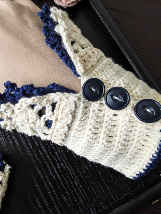 The Short Lace Waltz Dark Blue #001