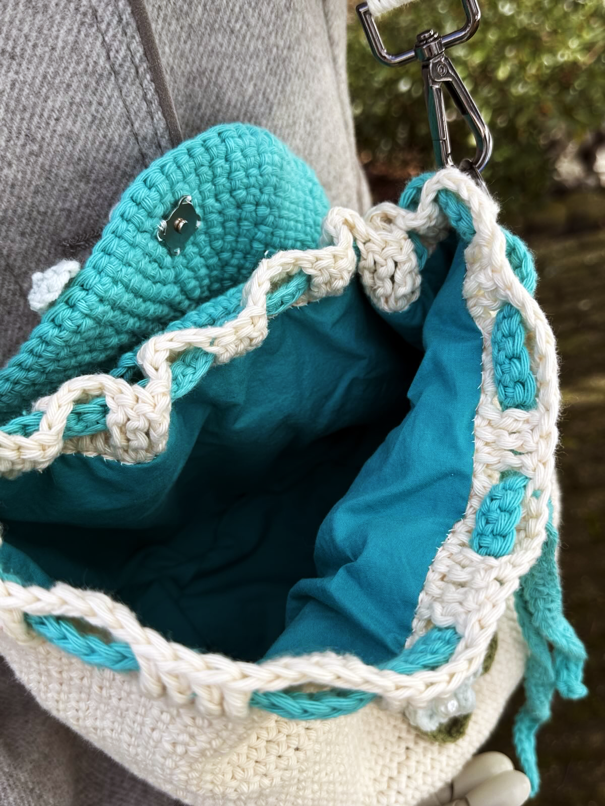 Wildflower Whimsy Bag Blue Bow