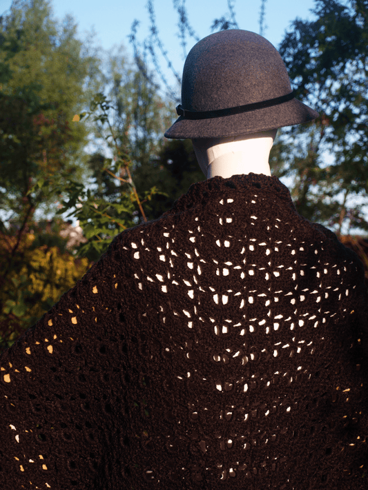 Black Hollyhock Shawl - Blood & Daisies