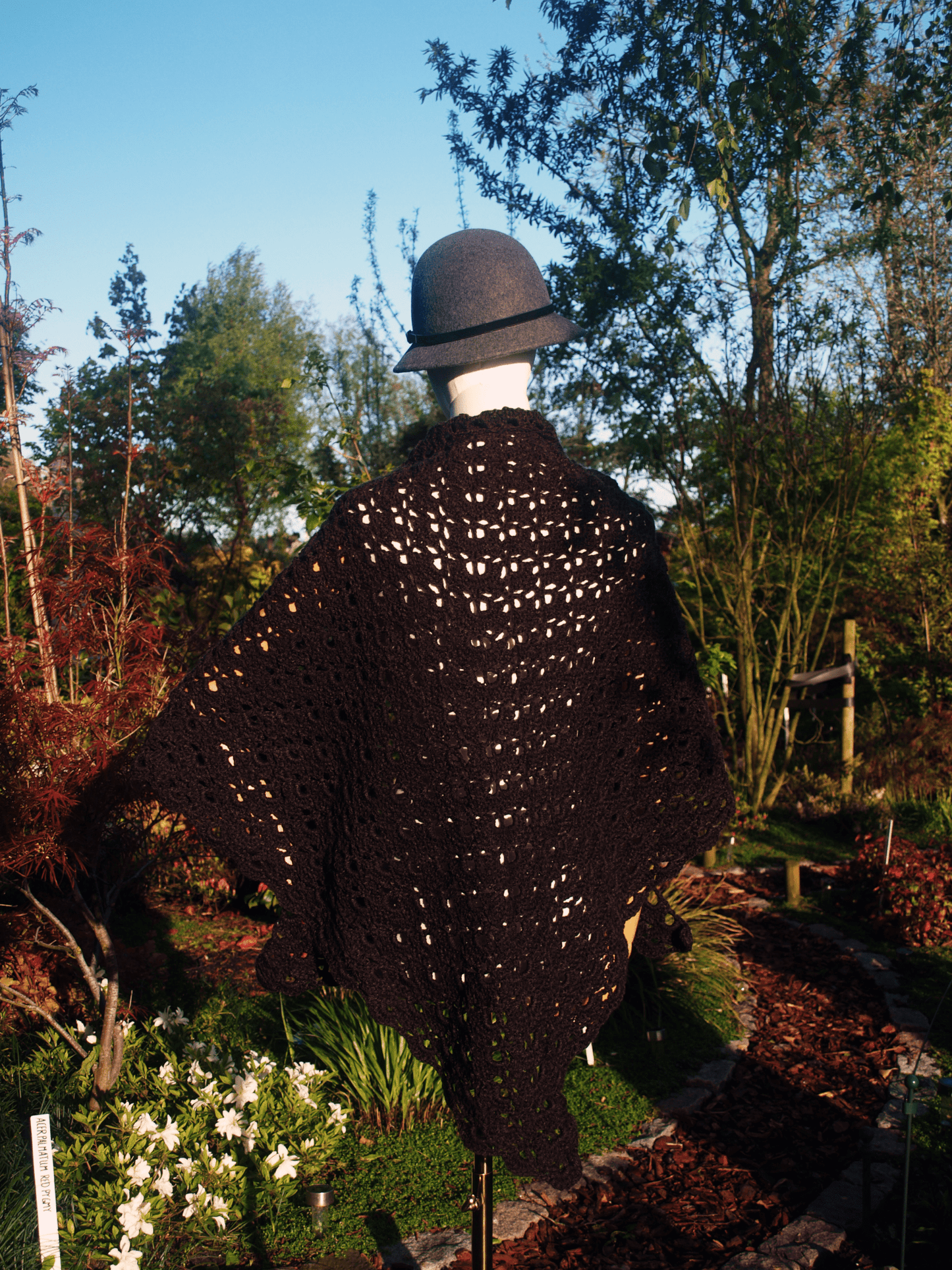 Black Hollyhock Shawl - Blood & Daisies