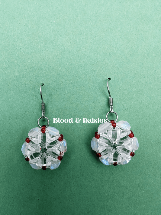 Crystalised Confections Earrings - Blood & Daisies