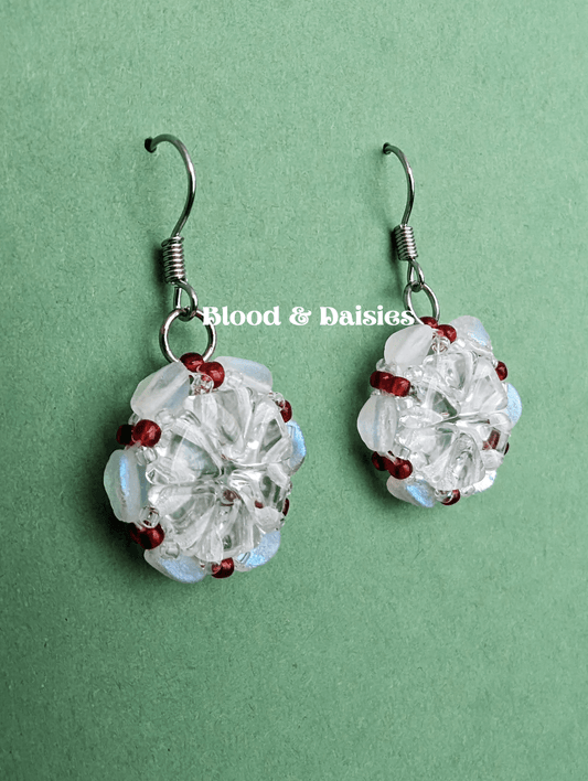 Crystalised Confections Earrings - Blood & Daisies