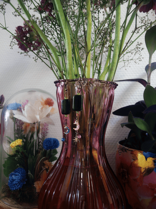 Nocturnal Nebula Earrings - Blood & Daisies