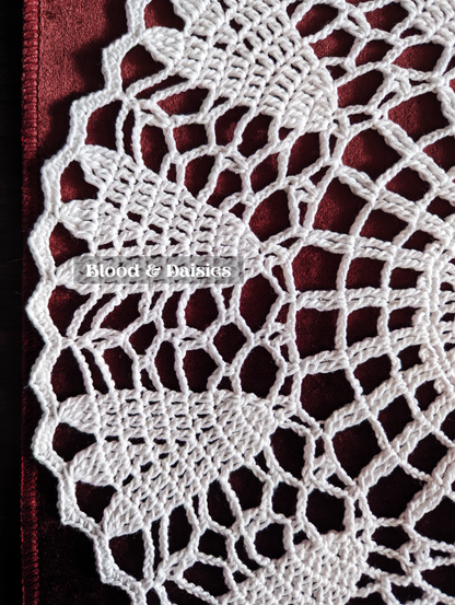 Web of Rustling Leaves Doily