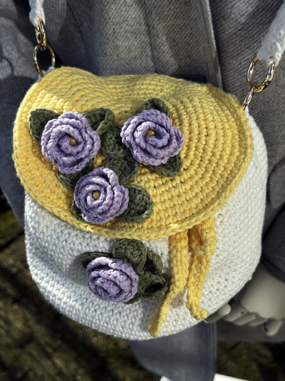 Wildflower Whimsy Bag Yellow & Purple