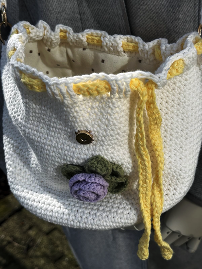 Wildflower Whimsy Bag Yellow & Purple