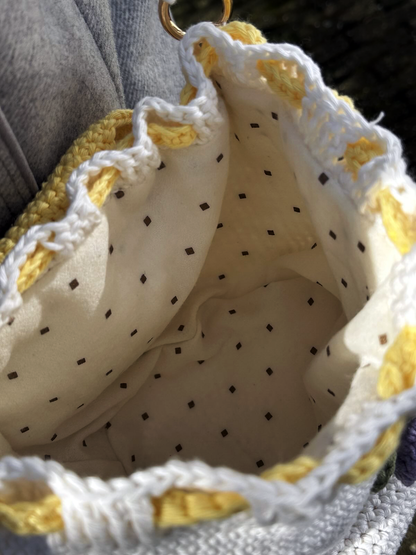 Wildflower Whimsy Bag Yellow & Purple