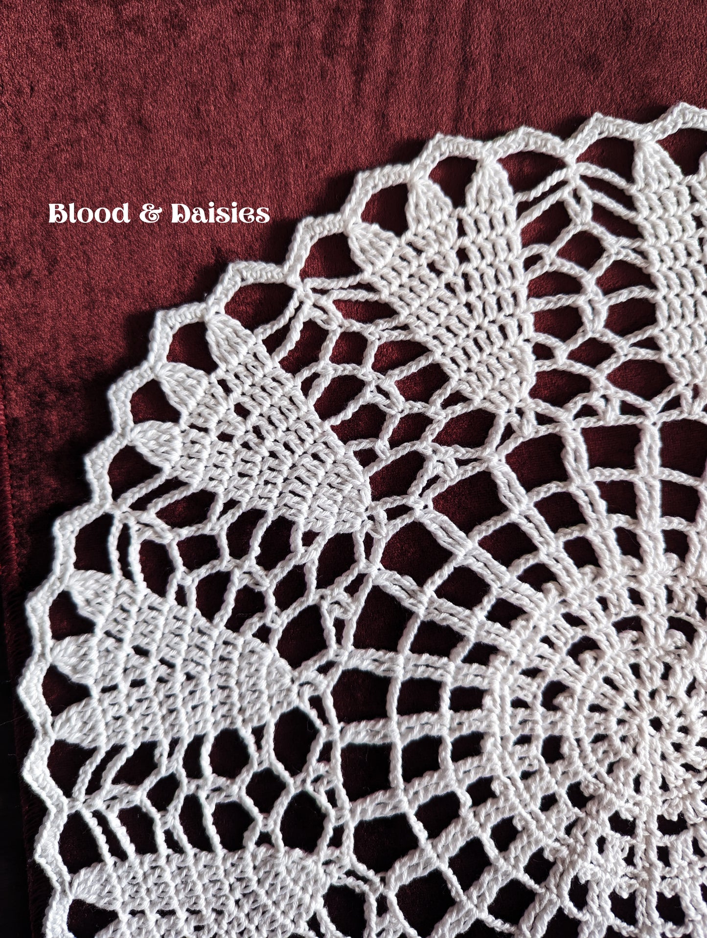 Web of Rustling Leaves Doily