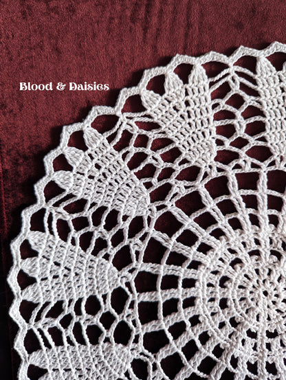 Web of Rustling Leaves Doily