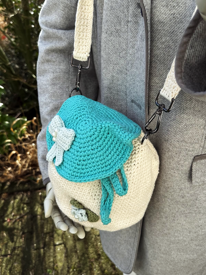 Wildflower Whimsy Bag Blue Bow