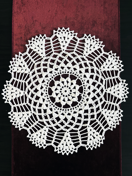 Radiant Floral Doily