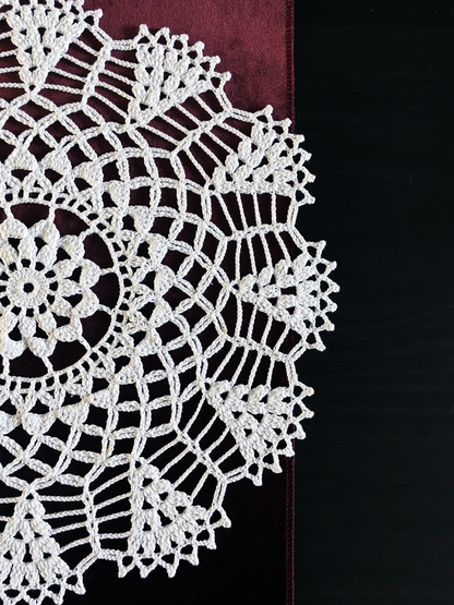 Radiant Floral Doily