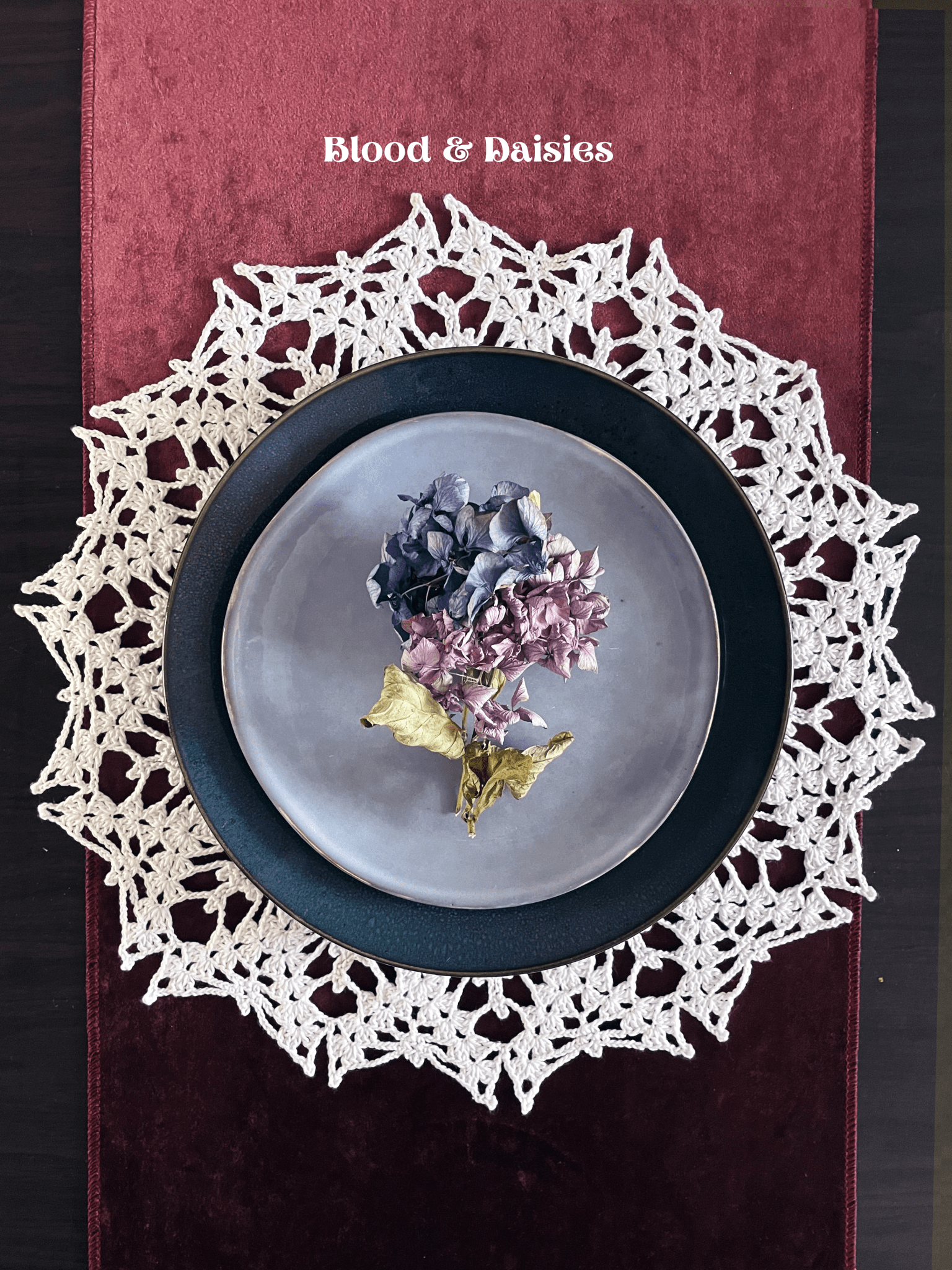 Enchanted Frostflake Table Topper - Blood & Daisies