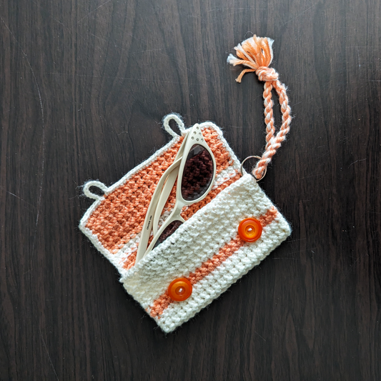 Pixie Pocket White & Orange
