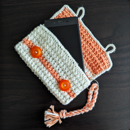 Pixie Pocket White & Orange